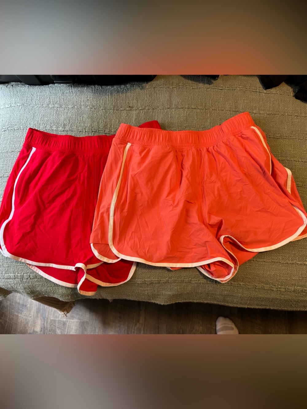 NWT Abercrombie YPB SprintTek Shorts - set of 2 red and coral pink shorts